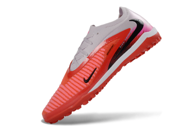 Unisex Nike Phantom 6 Elite Low TF Artificial Turf Low-Tops Football Shoes - Red/Bright Coral/Soft Gray