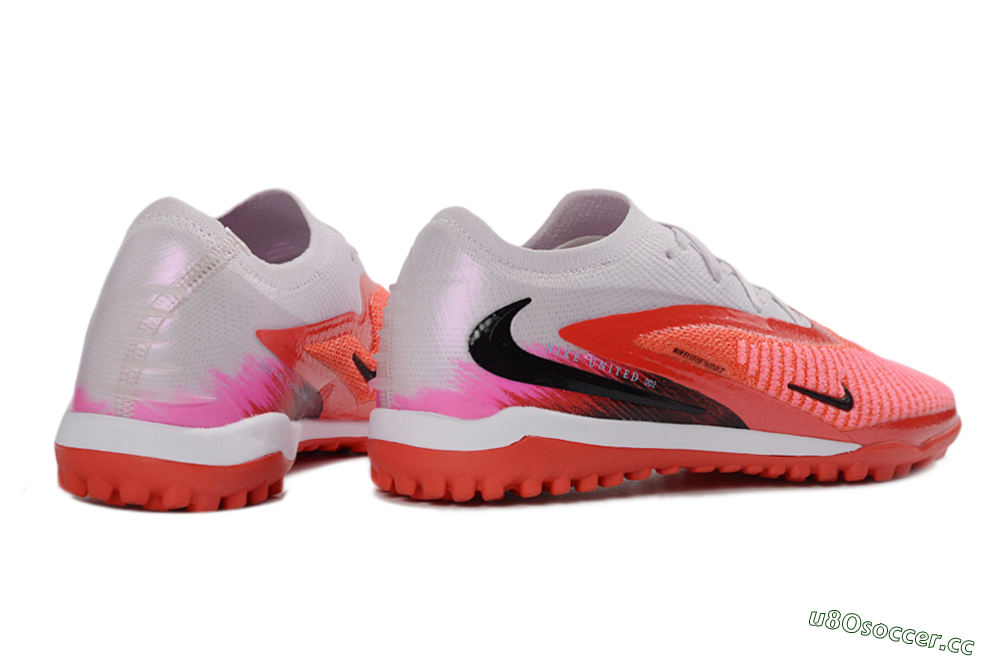 Unisex Nike Phantom 6 Elite Low TF Artificial Turf Low-Tops Football Shoes - Red/Bright Coral/Soft Gray 6