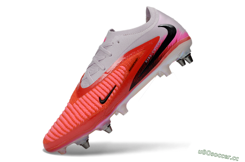 Men's Nike Phantom 6 Elite Low SG Soft Ground Low-Tops Football Boots - Pink/Bright Coral/White 5