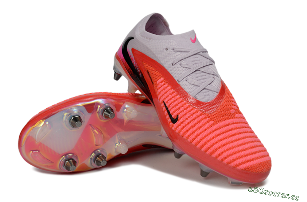 Men's Nike Phantom 6 Elite Low SG Soft Ground Low-Tops Football Boots - Pink/Bright Coral/White 3