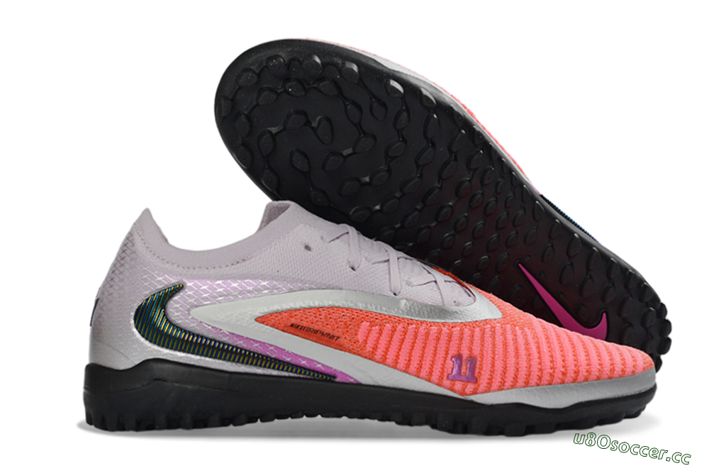 Unisex Nike Phantom 6 Elite Low TF Artificial Turf Low-Tops Football Shoes - Orange/Vibrant Coral/Soft Lilac 2