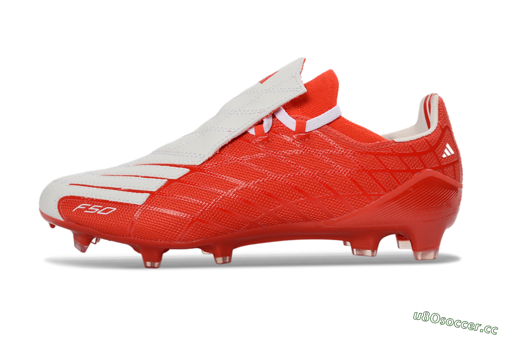Men's Adidas F50 Elite FG Firm Ground Low-Tops Football Boots - Red/Bright Red/White 0