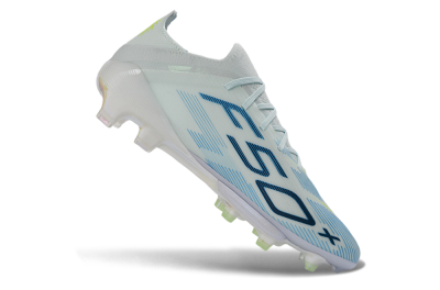 Men's Adidas F50 Elite Lightstrike Pro FG Firm Ground Low-Tops Football Boots - Lightblue/Sky Blue/Iridescent White