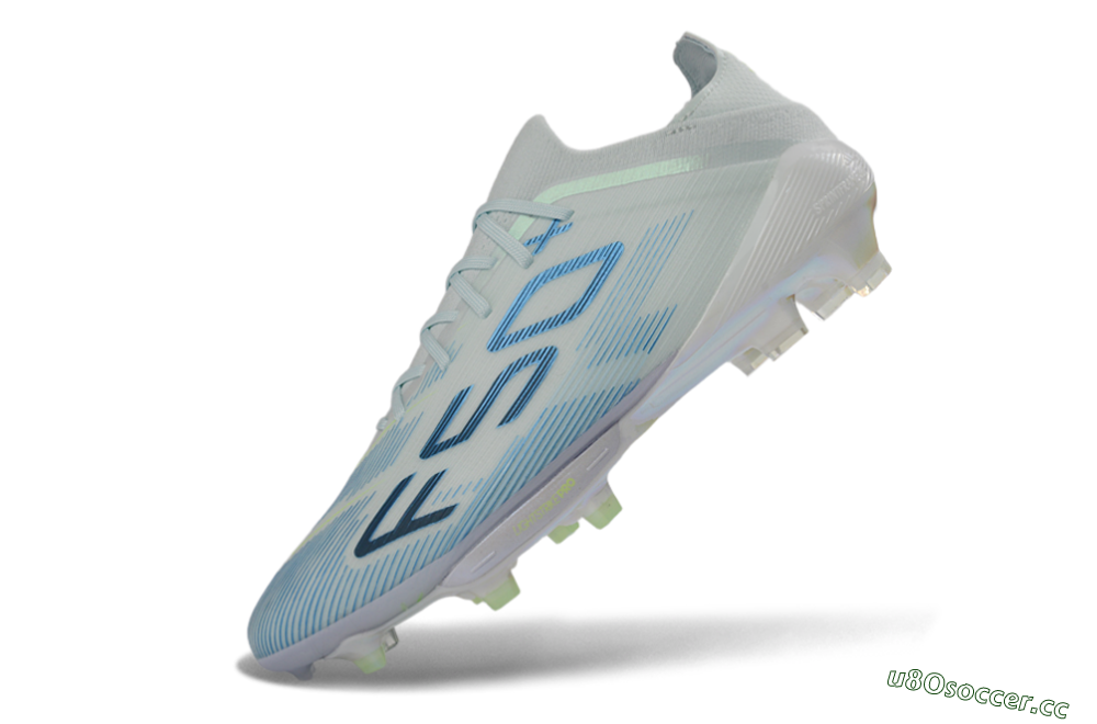 Men's Adidas F50 Elite Lightstrike Pro FG Firm Ground Low-Tops Football Boots - Lightblue/Sky Blue/Iridescent White 5