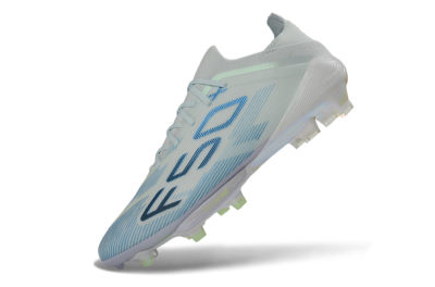 Men's Adidas F50 Elite Lightstrike Pro FG Firm Ground Low-Tops Football Boots - Lightblue/Sky Blue/Iridescent White
