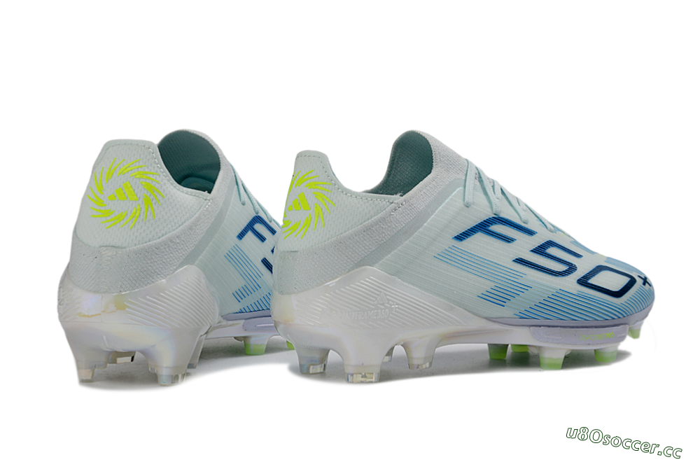 Men's Adidas F50 Elite Lightstrike Pro FG Firm Ground Low-Tops Football Boots - Lightblue/Sky Blue/Iridescent White 6
