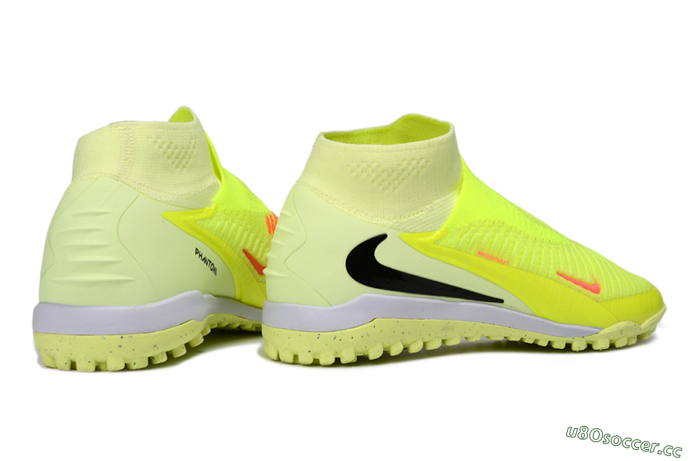 Men's Nike Phantom 6 Elite High TF Artificial Turf High-Tops Football Shoes - Yellow/Electric Neon/Black 6