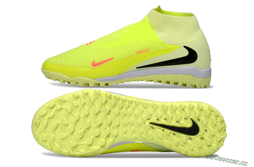 Men's Nike Phantom 6 Elite High TF Artificial Turf High-Tops Football Shoes - Yellow/Electric Neon/Black 1