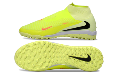Men's Nike Phantom 6 Elite High TF Artificial Turf High-Tops Football Shoes - Yellow/Electric Neon/Black