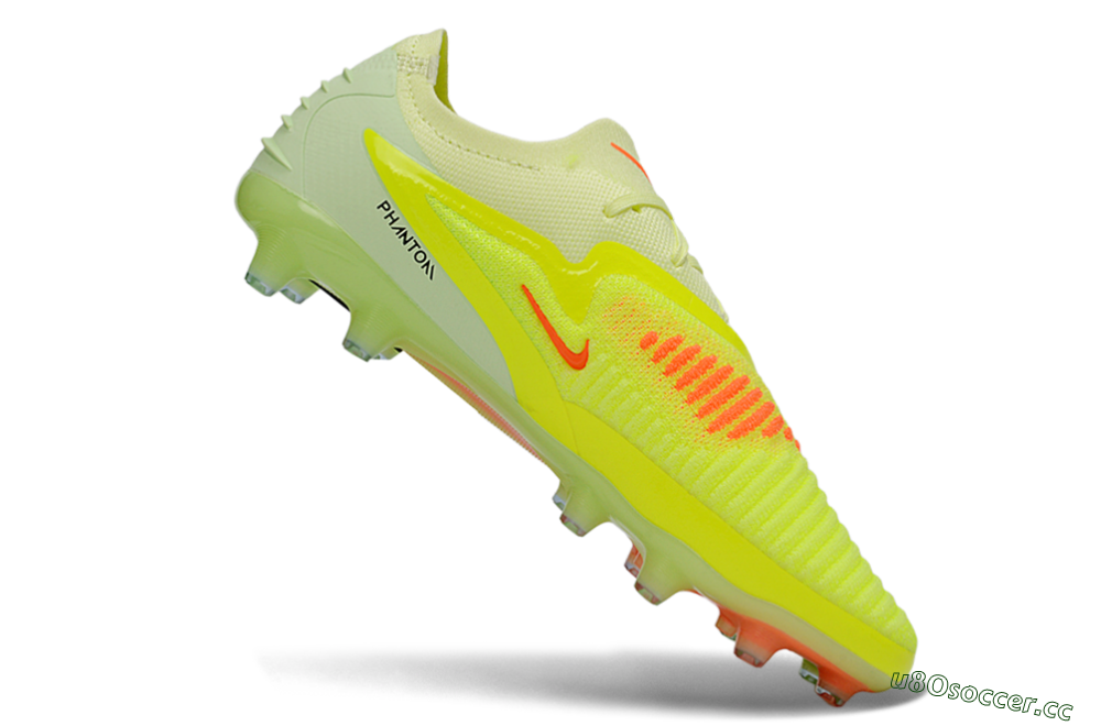 Men's Nike Phantom 6 Elite Low AG Artificial Grass Low-Tops Football Boots - Yellow/Fluorescent Yellow/Neon Pink 4