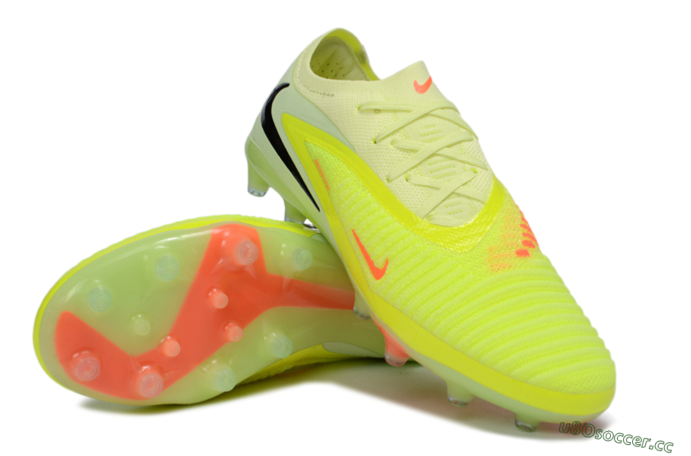 Men's Nike Phantom 6 Elite Low AG Artificial Grass Low-Tops Football Boots - Yellow/Fluorescent Yellow/Neon Pink 3