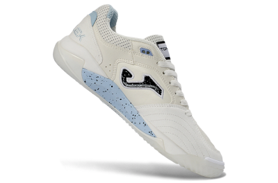 Men's Joma Top Flex IC Indoor & Futsal Low-Tops Football Shoes - White/Sky Blue/Black