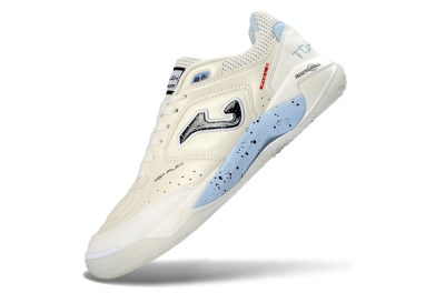 Men's Joma Top Flex IC Indoor & Futsal Low-Tops Football Shoes - White/Sky Blue/Black