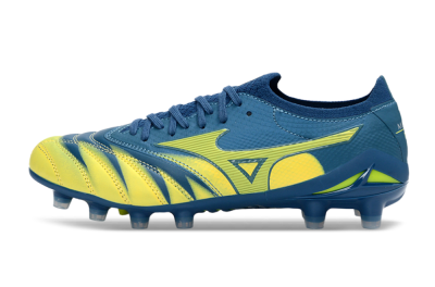 Men's Mizuno Morelia Neo 4 FG Firm Ground Low-Tops Football Boots - Blue/Electric Yellow/Night Sky