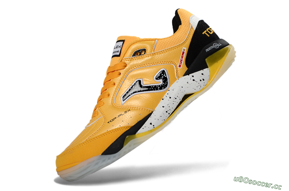 Men's Joma Top Flex IC Indoor & Futsal Low-Tops Football Shoes - Yellow/Bright Lemon/Sleek Black 5