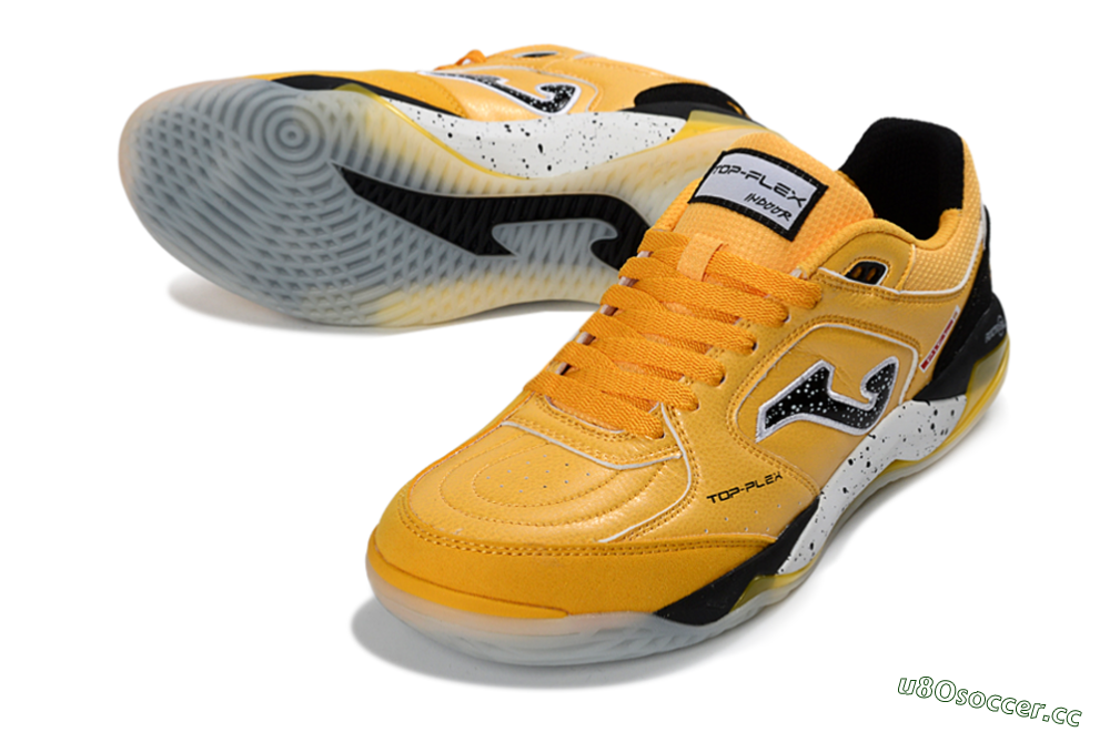Men's Joma Top Flex IC Indoor & Futsal Low-Tops Football Shoes - Yellow/Bright Lemon/Sleek Black 3