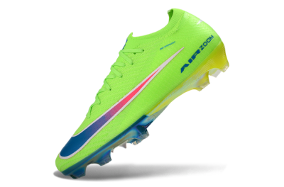 Men's Nike Air Zoom Mercurial Vapor 16 Elite FG Firm Ground Low-Tops Football Boots - Green/Electric Lime/Deep Blue