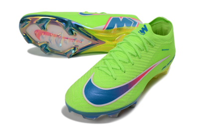 Men's Nike Air Zoom Mercurial Vapor 16 Elite FG Firm Ground Low-Tops Football Boots - Green/Electric Lime/Deep Blue