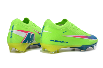 Men's Nike Air Zoom Mercurial Vapor 16 Elite FG Firm Ground Low-Tops Football Boots - Green/Electric Lime/Deep Blue