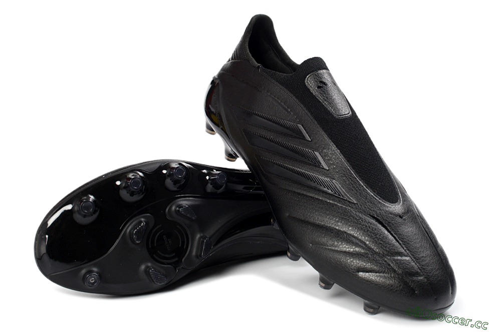Men's Adidas Copa Pure 3 Elite FG Firm Ground Low-Tops Football Boots - Black/Midnight Black/Onyx Black 3