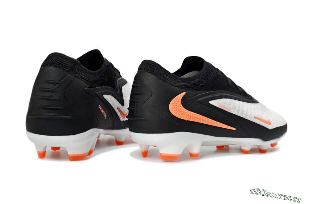 Unisex Nike Phantom 6 Elite Low FG Firm Ground Low-Tops Football Boots - Black/Bright Orange/White 6