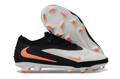 Unisex Nike Phantom 6 Elite Low FG Firm Ground Low-Tops Football Boots - Black/Bright Orange/White
