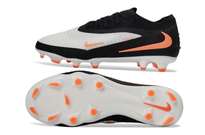 Unisex Nike Phantom 6 Elite Low FG Firm Ground Low-Tops Football Boots - Black/Bright Orange/White