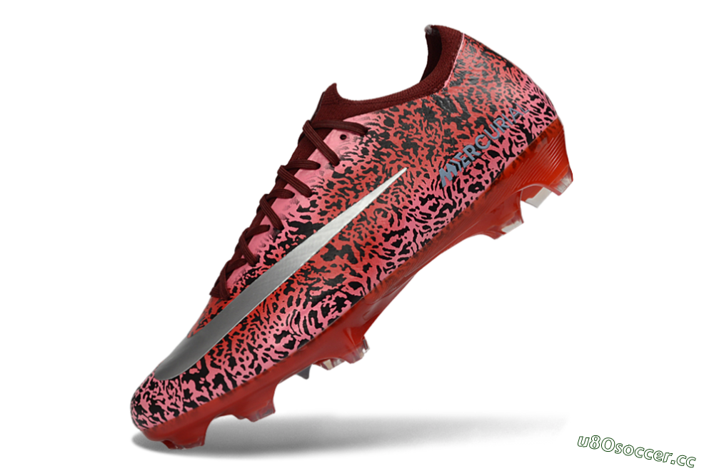 Unisex Nike Air Zoom Mercurial Vapor 16 Elite FG Firm Ground Low-Tops Football Boots - Red/Crimson Glow/Black Graphite 5