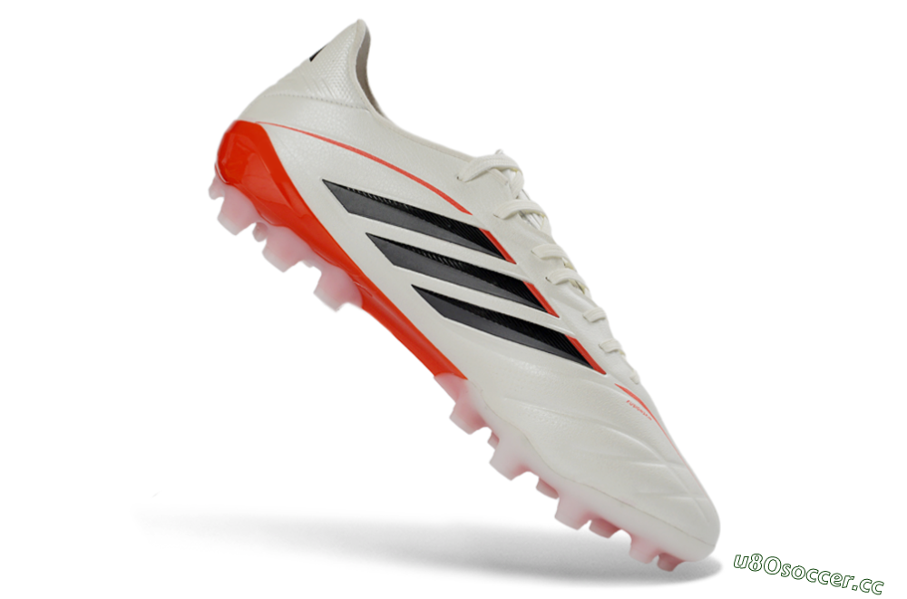 Men's Adidas Copa Pure 3 Elite AG Artificial Grass Low-Tops Football Boots - White/Scarlet/Black 4