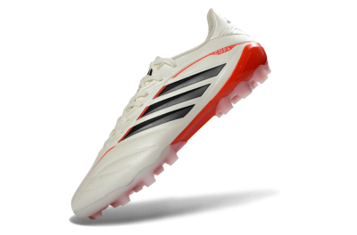Men's Adidas Copa Pure 3 Elite AG Artificial Grass Low-Tops Football Boots - White/Scarlet/Black
