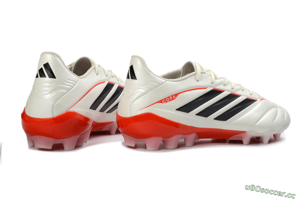 Men's Adidas Copa Pure 3 Elite AG Artificial Grass Low-Tops Football Boots - White/Scarlet/Black 6