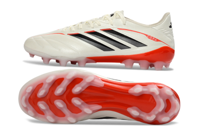Men's Adidas Copa Pure 3 Elite AG Artificial Grass Low-Tops Football Boots - White/Scarlet/Black
