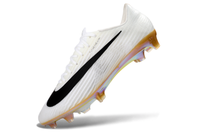 Men's Nike Air Zoom Mercurial Superfly 11 FG Firm Ground Low-Tops Football Boots - White/Iridescent Yellow/Black
