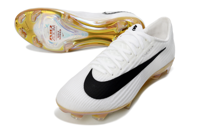 Men's Nike Air Zoom Mercurial Superfly 11 FG Firm Ground Low-Tops Football Boots - White/Iridescent Yellow/Black
