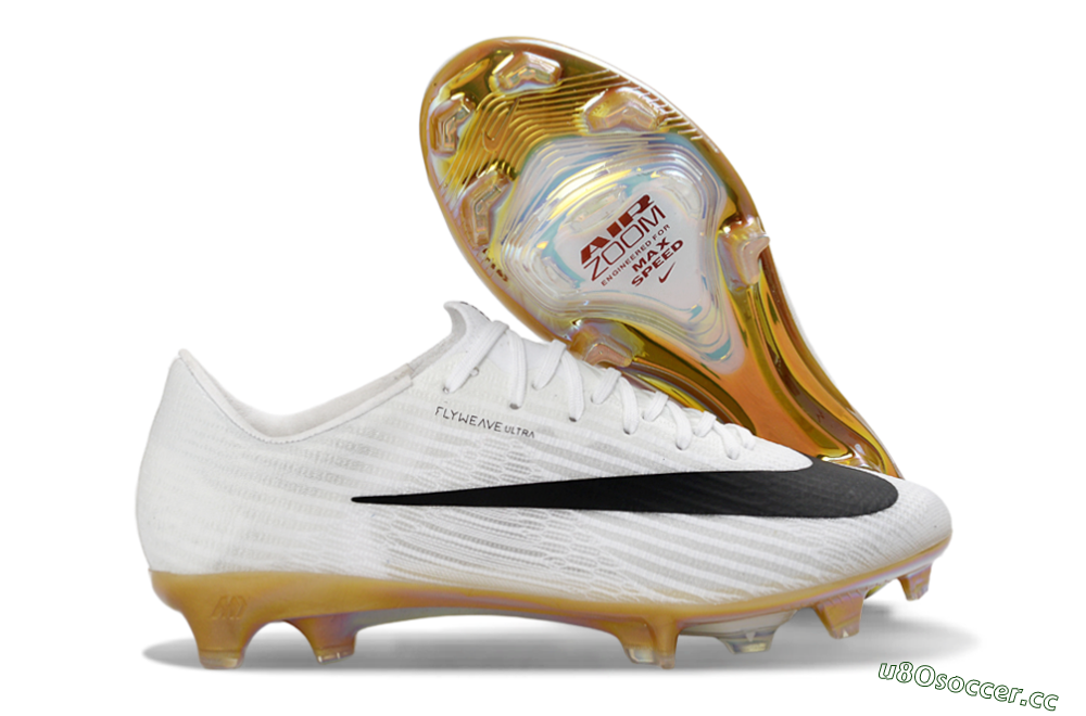 Men's Nike Air Zoom Mercurial Superfly 11 FG Firm Ground Low-Tops Football Boots - White/Iridescent Yellow/Black 2