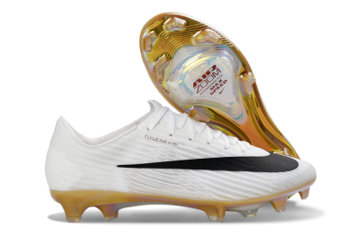 Men's Nike Air Zoom Mercurial Superfly 11 FG Firm Ground Low-Tops Football Boots - White/Iridescent Yellow/Black