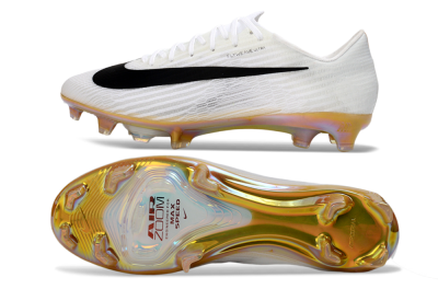 Men's Nike Air Zoom Mercurial Superfly 11 FG Firm Ground Low-Tops Football Boots - White/Iridescent Yellow/Black