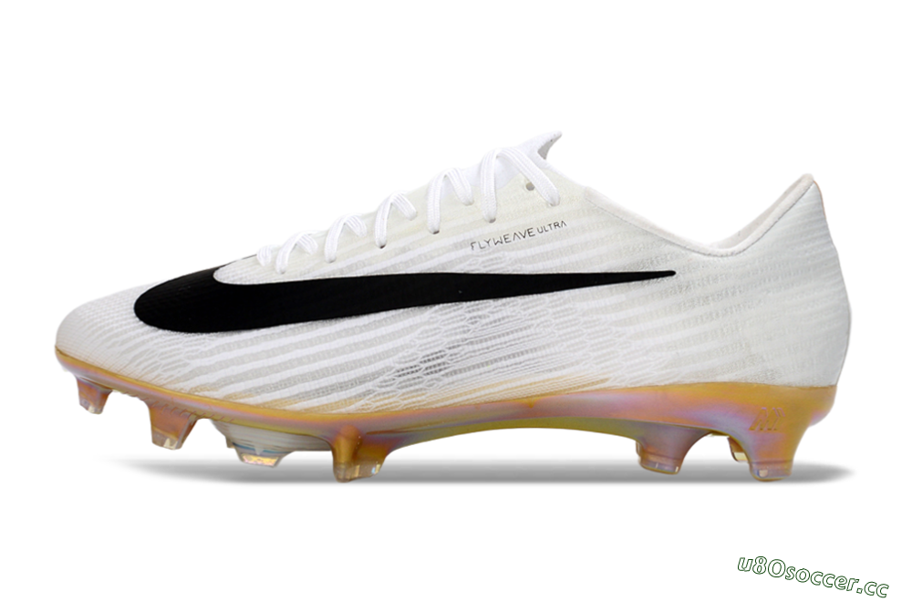 Men's Nike Air Zoom Mercurial Superfly 11 FG Firm Ground Low-Tops Football Boots - White/Iridescent Yellow/Black 0