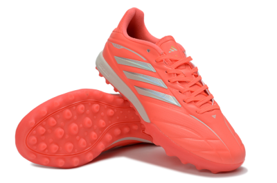 Men's Adidas Copa Pure 3 Elite TF Artificial Turf Low-Tops Football Shoes - Coral/Bright Coral/Light Grey
