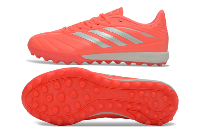 Men's Adidas Copa Pure 3 Elite TF Artificial Turf Low-Tops Football Shoes - Coral/Bright Coral/Light Grey