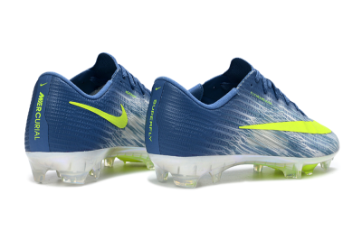 Men's Nike Air Zoom Mercurial Superfly 11 FG Firm Ground Low-Tops Football Boots - Blue/Electric Yellow/Light Blue