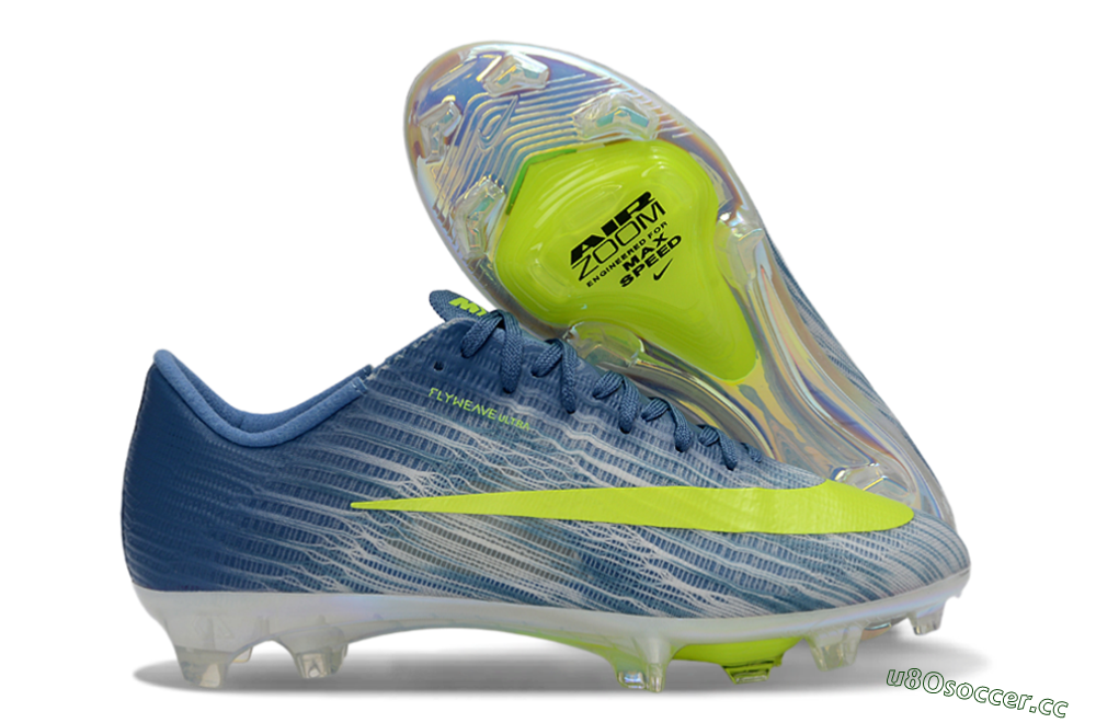 Men's Nike Air Zoom Mercurial Superfly 11 FG Firm Ground Low-Tops Football Boots - Blue/Electric Yellow/Light Blue 2