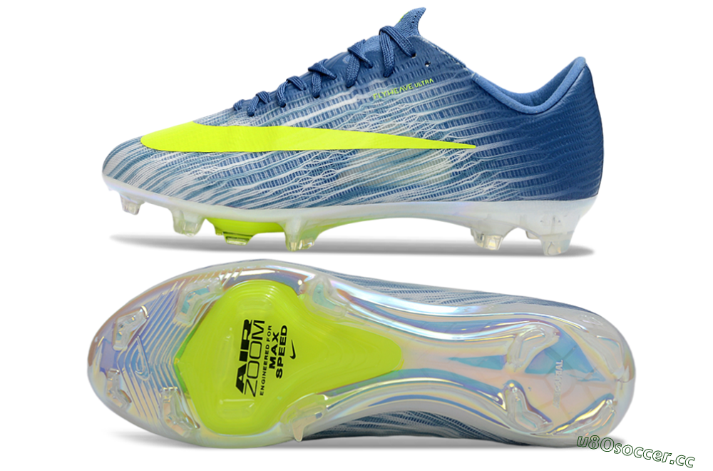Men's Nike Air Zoom Mercurial Superfly 11 FG Firm Ground Low-Tops Football Boots - Blue/Electric Yellow/Light Blue 1