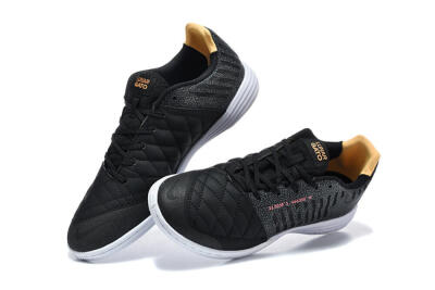 Men's Nike Lunar Gato 2 IC Indoor & Futsal Low-Tops Football Shoes - Black/Charcoal Gray/Flame Orange