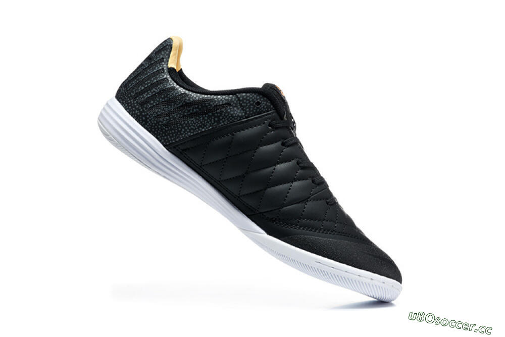 Men's Nike Lunar Gato 2 IC Indoor & Futsal Low-Tops Football Shoes - Black/Charcoal Gray/Flame Orange 7
