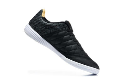 Men's Nike Lunar Gato 2 IC Indoor & Futsal Low-Tops Football Shoes - Black/Charcoal Gray/Flame Orange