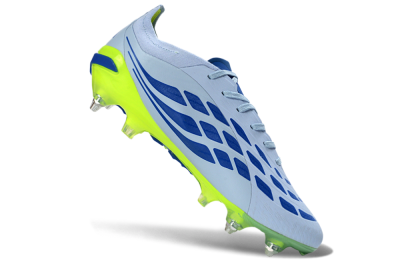 Men's Adidas Predator 26 Elite SG Soft Ground Low-Tops Football Boots - Blue/Lime Green/Light Blue