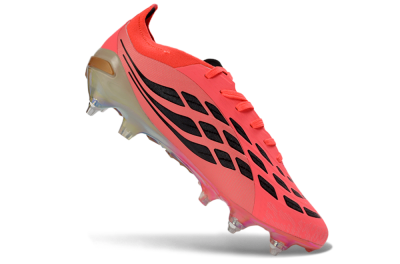 Men's Adidas Predator 26 Elite SG Soft Ground Low-Tops Football Boots - Pink/Fluorescent Pink/Metallic Silver