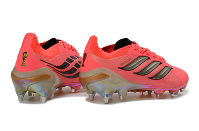 Men's Adidas Predator 26 Elite SG Soft Ground Low-Tops Football Boots - Pink/Fluorescent Pink/Metallic Silver