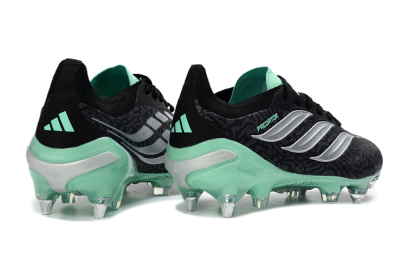 Men's Adidas Predator 26 Elite SG Soft Ground Low-Tops Football Boots - Black/Mint Green/Graphite Grey